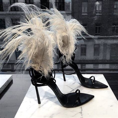 ysl heels feather|fake ysl heels.